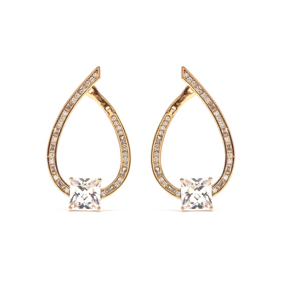 Luxenter Pendientes de Circonita Brillante acabado en oro amarillo de 18k - Shuasin - Image 1