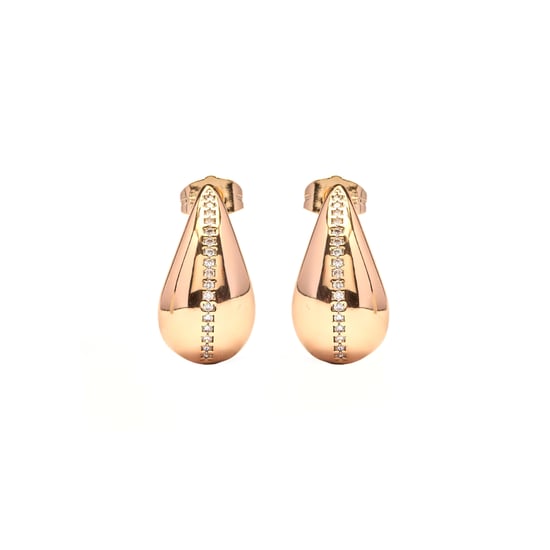 Luxenter Pendientes de Circonita Brillante acabado en oro amarillo de 18k - Sheeda - Image 1