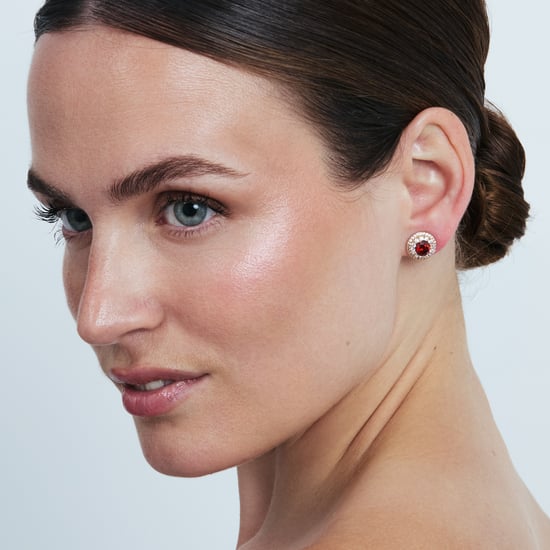 Pendientes Luxenter de Aleación de Metal y Circonita Rubí acabado en oro rosa de 18k - Riash - Image 2