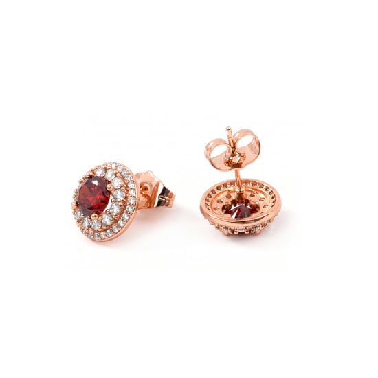 Pendientes Luxenter de Aleación de Metal y Circonita Rubí acabado en oro rosa de 18k - Riash - Image 6