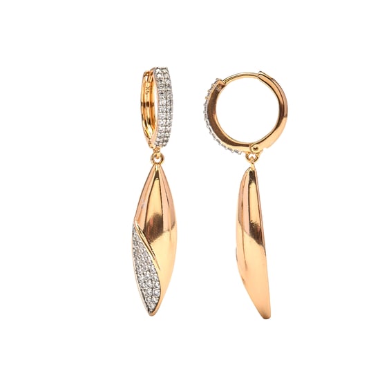 Luxenter Pendientes de Circonita Brillante acabado en oro amarillo de 18k - Iskio - Image 1