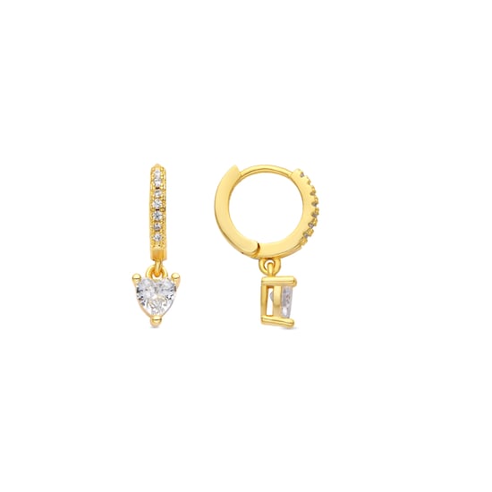 Luxenter Pendientes acabado oro amarillo de 18k y Circonita Brillante - Drasa - Image 1