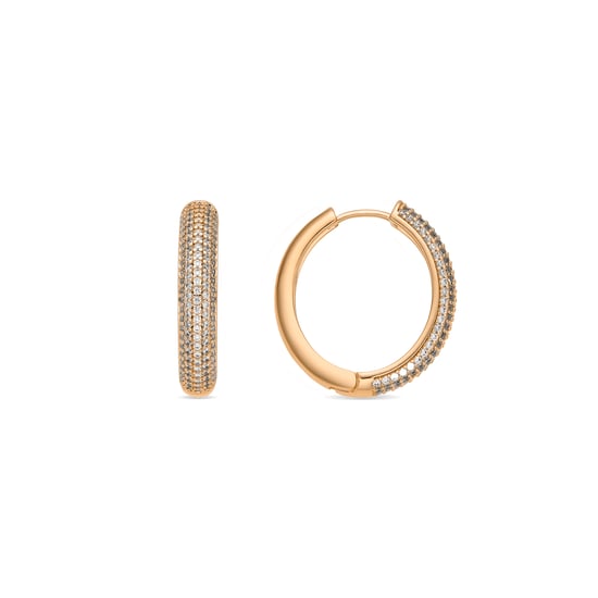 Luxenter Pendientes acabado oro amarillo de 18k y Circonita Brillante - Mapris - Image 1