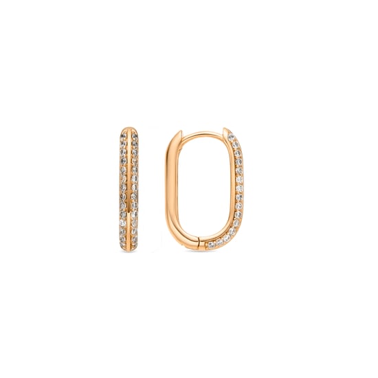 Luxenter Pendientes acabado oro amarillo de 18k y Circonita Brillante - Moer - Image 1
