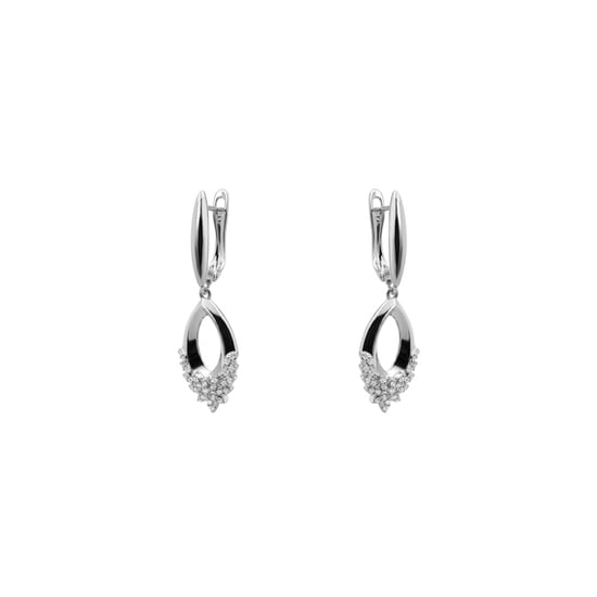 Pendientes Luxenter de Aleación de Metal y Circonita Brillante acabado en rodio - Liwen - Image 3