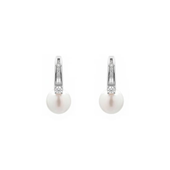 Luxenter Pendientes de Madreperla Blanca Acabado En Plata - Tyasmi - Image 1
