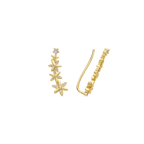 Luxenter Pendientes acabado oro amarillo de 18k y Circonita Brillante - Anah - Image 1