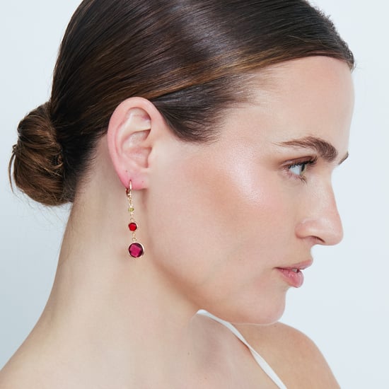 Pendientes Luxenter de Aleación de Metal y Circonita Multicolor acabado en oro rosa de 18k - Huis - Image 2