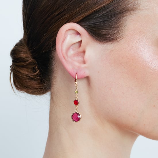 Pendientes Luxenter de Aleación de Metal y Circonita Multicolor acabado en oro rosa de 18k - Huis - Image 4