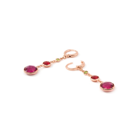 Pendientes Luxenter de Aleación de Metal y Circonita Multicolor acabado en oro rosa de 18k - Huis - Image 6