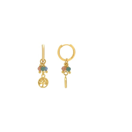 Luxenter Pendientes de Plata de Ley 925 y Cristal Multicolor acabado oro amarillo de 18k - Balal - Image 1