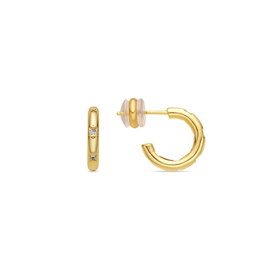 Luxenter Pendientes acabado oro amarillo de 18k y Circonita Brillante - Sisah - Image 1