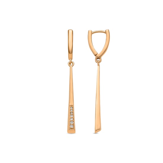 Luxenter Pendientes acabado oro amarillo de 18k y Circonita Brillante - Inneth - Image 1