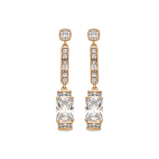 Luxenter Pendientes acabado oro amarillo de 18k y Circonita Brillante - Chiuk - Image 1
