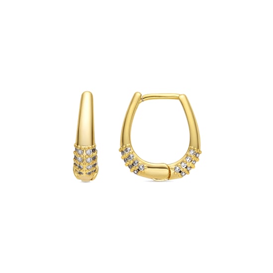 Luxenter Pendientes acabado oro amarillo de 18k y Circonita Brillante - Redi - Image 1