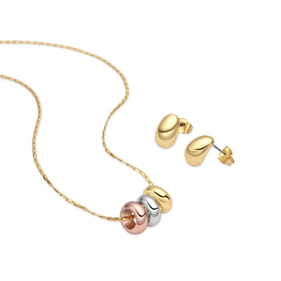 Luxenter Conjuntos acabado en Rodio, Oro Amarillo y Rosa de 18K - Khak - Image 1