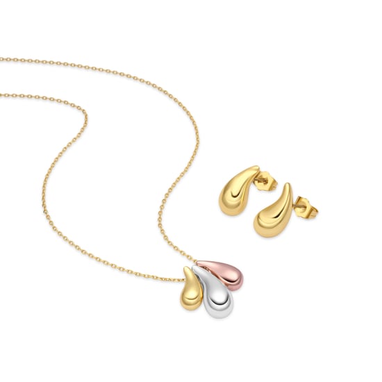 Luxenter Conjuntos acabado en Rodio, Oro Amarillo y Rosa de 18K - Necon - Image 1