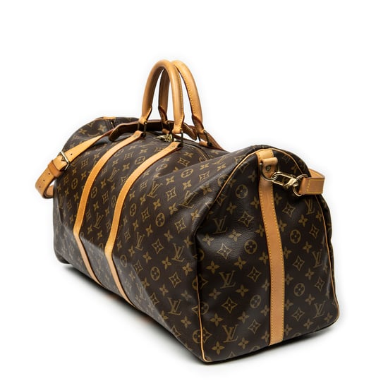 Louis Vuitton Keepall Bandouliere 55 en marrón Lienzo recubierto - Image 2