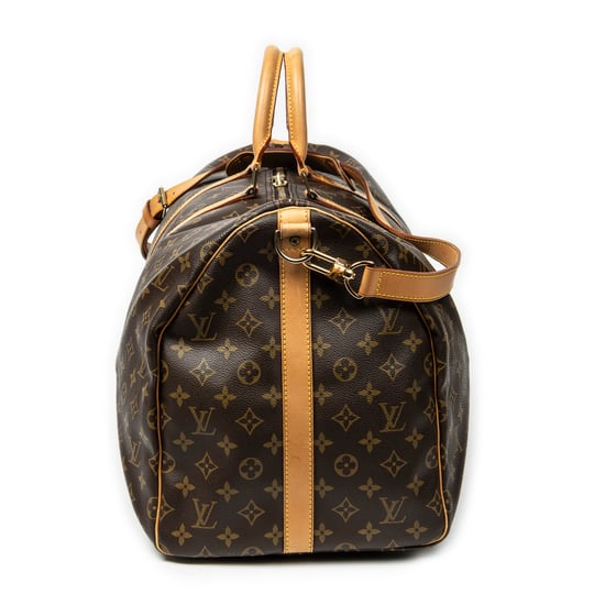 Louis Vuitton Keepall Bandouliere 55 en marrón Lienzo recubierto - Image 3