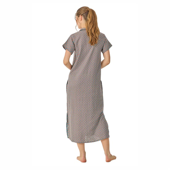Camisón de verano largo de manga corta para mujer JJB39 - Image 3