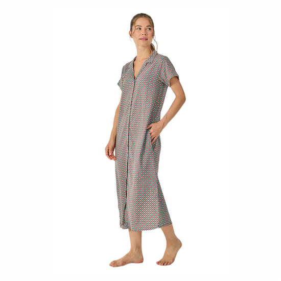 Camisón de verano largo de manga corta para mujer JJB39 - Image 4