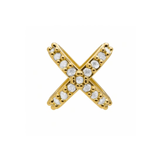 Luxenter Piercing de Circonita Brillante acabado en oro amarillo 18k - Marza - Image 1