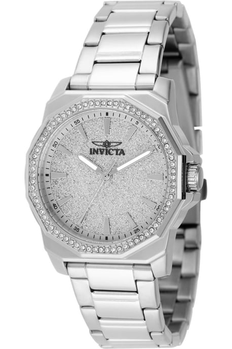Invicta Speedway 49128 Reloj de Mujer - Movimiento de Cuarzo - Acero Inoxidable con Esfera Plateada - 34 mm - Image 1