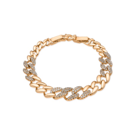 Luxenter Pulsera acabado oro amarillo de 18k y Circonita Brillante - Silda - Image 1