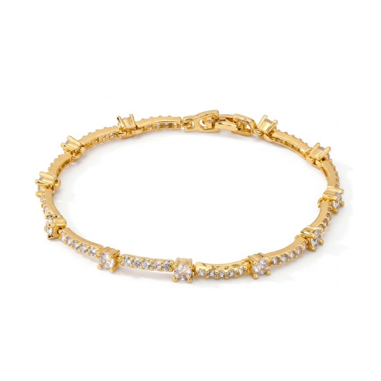 Pulsera Luxenter de Aleación de Metal y Circonita Brillante acabado en oro amarillo de 18k - Raydowa - Image 1