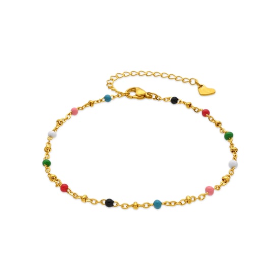 Pulsera Luxenter de Aleación de Metal y Lacado Multicolor acabado en oro amarillo de 18k - Basor - Image 1