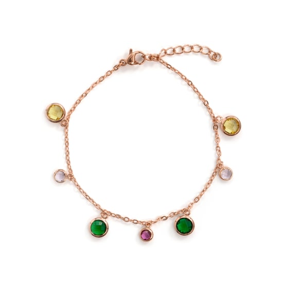 Pulsera Luxenter de Aleación de Metal y Circonita Multicolor acabado en oro rosa de 18k - Huis - Image 3