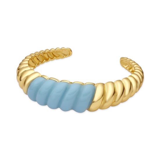 Luxenter Pulsera acabado oro amarillo de 18k y Resina Azul - Rawil - Image 1