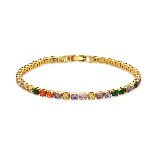 Pulsera Luxenter de Aleación de Metal y Circonita Multicolor acabado en oro amarillo de 18k - Jyamia - Image 1
