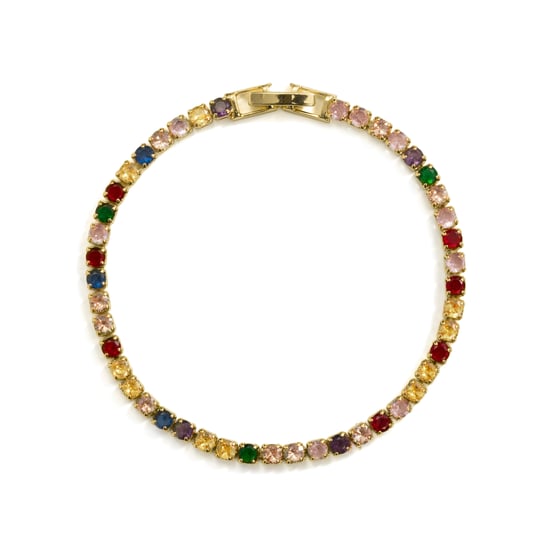 Pulsera Luxenter de Aleación de Metal y Circonita Multicolor acabado en oro amarillo de 18k - Jyamia - Image 3