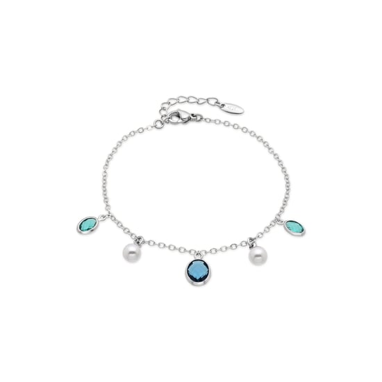 Pulsera Luxenter de Aleación de Metal y Perla Blanca acabado en rodio - Sewi - Image 1