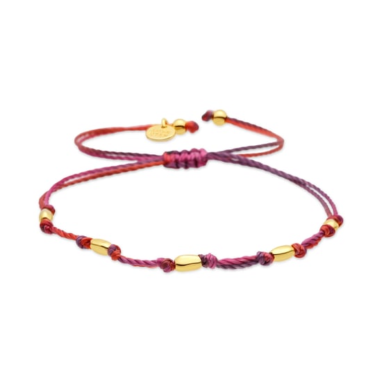Pulsera Luxenter de Aleación de Metal y Algodon Morado acabado en oro amarillo de 18k - Buawe - Image 1