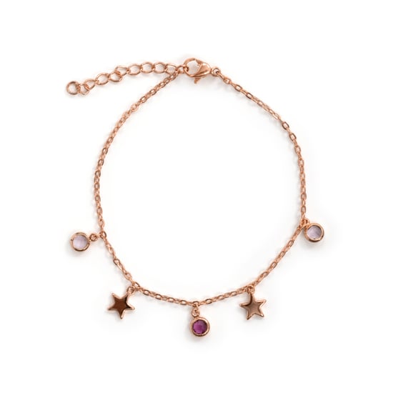 Pulsera Luxenter de Aleación de Metal y Circonita Multicolor acabado en oro rosa de 18k - Sadria - Image 3