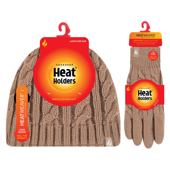 Conjunto de Gorro y Guantes Térmicos Forrados de Franela para Damas para Invierno - Image 2