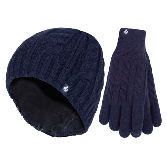 Conjunto de Sombrero y Guantes Térmicos Forrados de Forro Polar para Damas para Invierno - Image 1