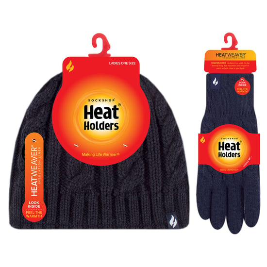 Conjunto de Sombrero y Guantes Térmicos Forrados de Forro Polar para Damas para Invierno - Image 2