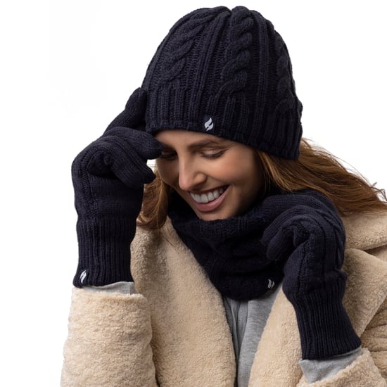 Conjunto de Sombrero y Guantes Térmicos Forrados de Forro Polar para Damas para Invierno - Image 3