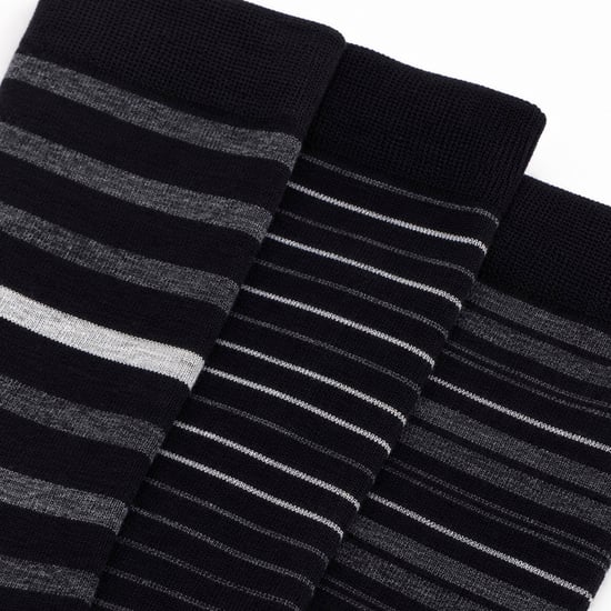Paquete de 3 calcetines de vestir para hombres de rayas de bambú, suaves y transpirables - Image 5
