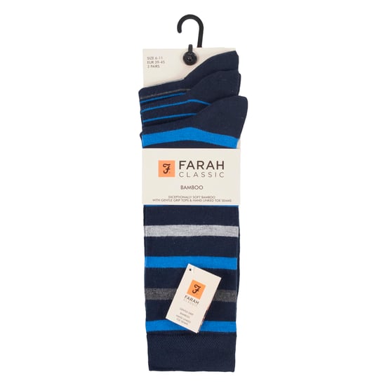 Paquete de 3 calcetines de vestir de bambú a rayas para hombre, suaves y transpirables - Image 2
