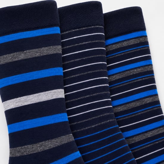 Paquete de 3 calcetines de vestir de bambú a rayas para hombre, suaves y transpirables - Image 5