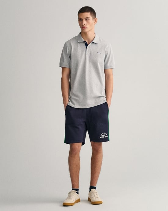 Gant Regular Fit Contrast Pique Rugger Polo Gris - Image 1