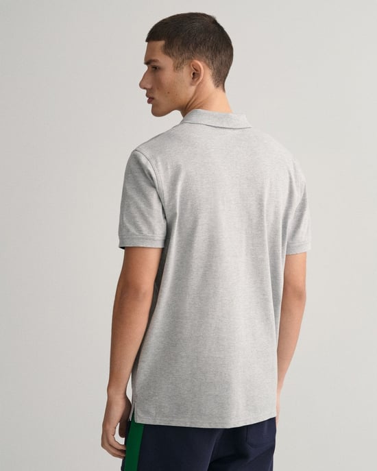 Gant Regular Fit Contrast Pique Rugger Polo Gris - Image 3