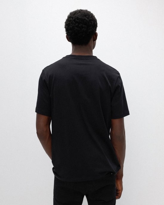 HUGO Red Logo Sustainable T-Shirt - Black - Image 2
