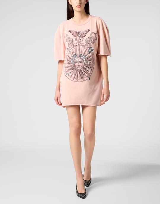 Open Back T-Shirt Dress Butterfly Tattoo - Image 4