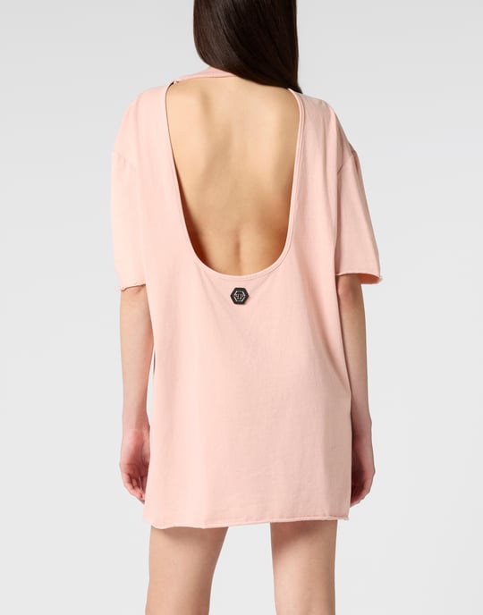 Open Back T-Shirt Dress Butterfly Tattoo - Image 5