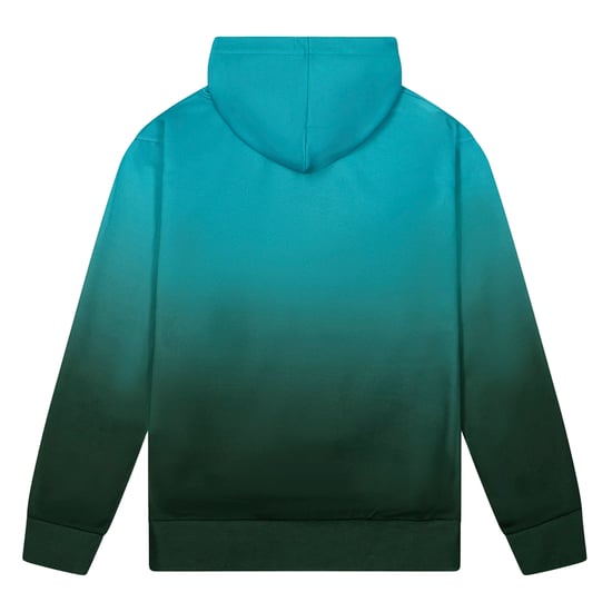 Sudadera con capucha para niños en degradado verde azulado, suave y cómoda - Image 2